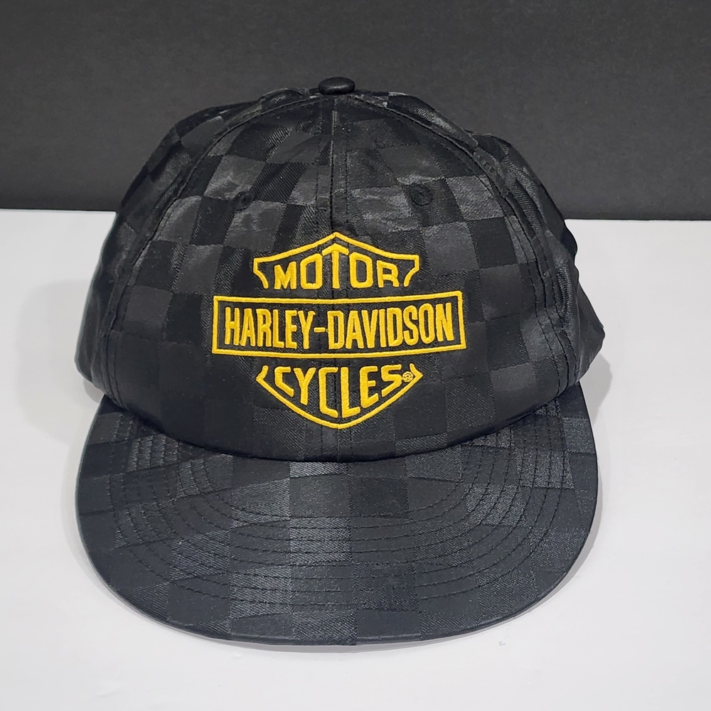 Harley-Davidson Racing Hat Cap Black Checkered Size M